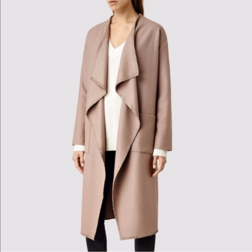 ALL SAINTS Paxx Wool Coat in Dune